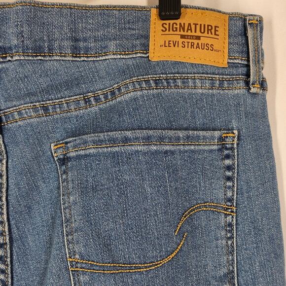 LEVI STRAUSS SIGNATURE GOLD WOMEN'S HIGH-RISE STRAIGHT JEAN PANT 12M - W31" L32" - Picture 5 of 9